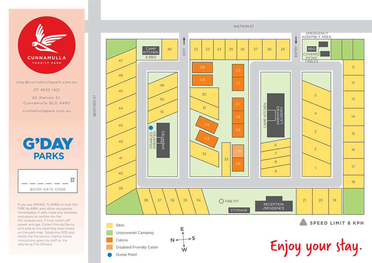 Cunnamulla Tourist Park map