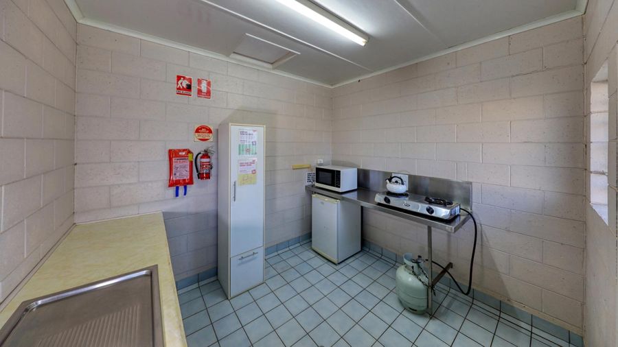 Interior of the camp kitchen at Cunnamulla Tourist Park