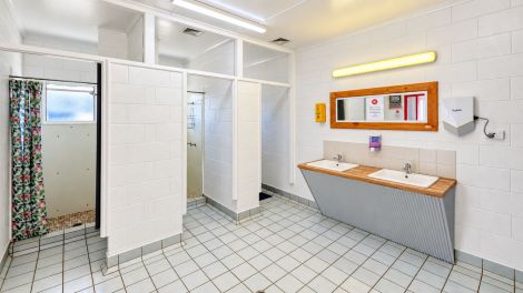 Interior of the guest amenities at Cunnamulla Tourist Park
